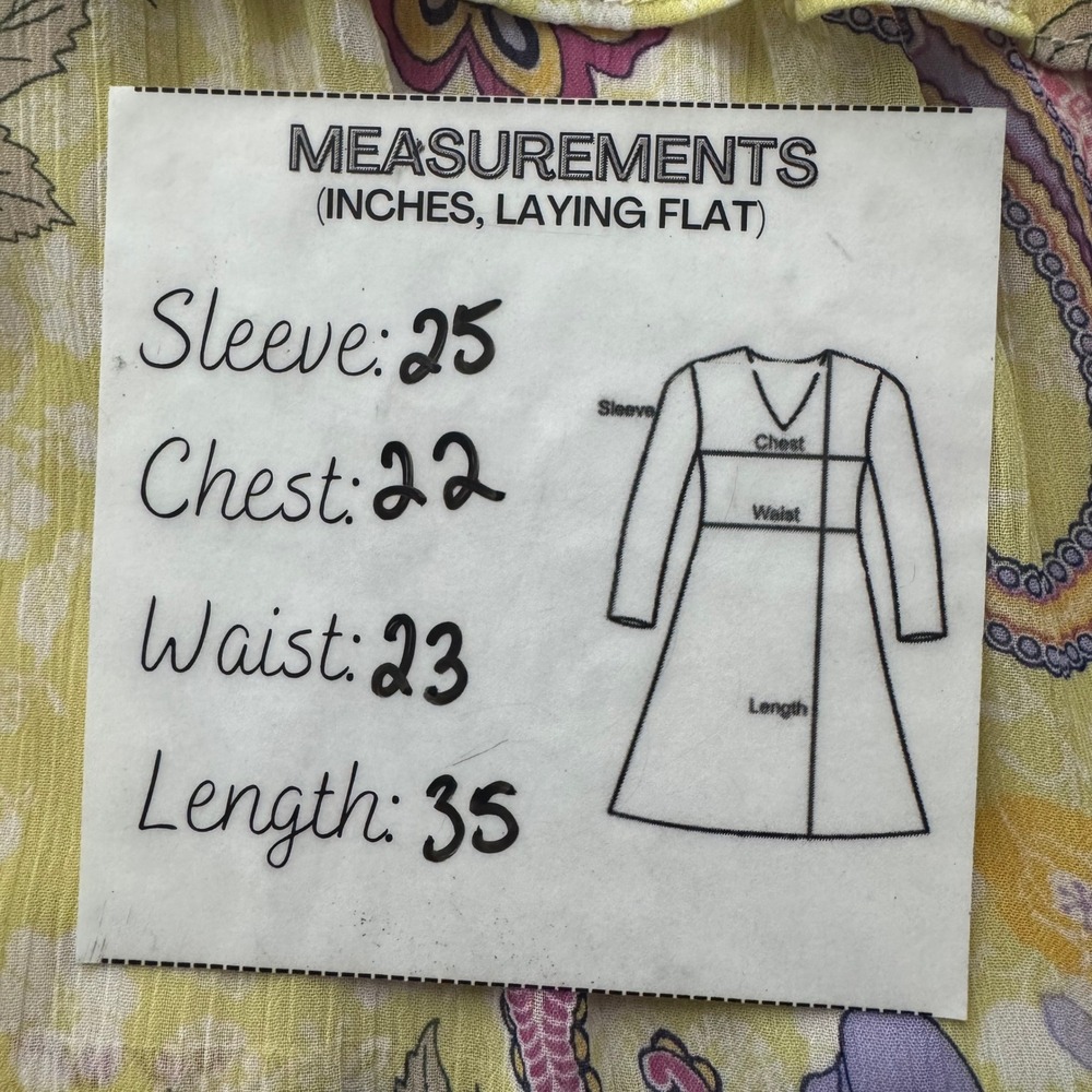 Fate Dress NWT Medium Paisley Floral Smocked Tiered Mini Spring Wedding Guest - Picture 11 of 11